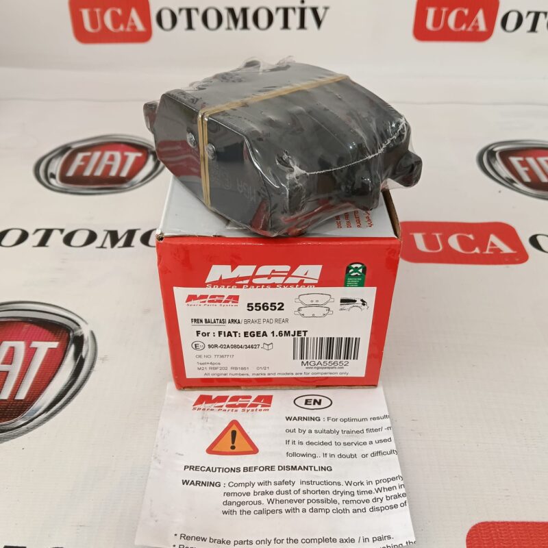 Arka Fren Balatası - Fiat Egea 1.3 1.6 Mjet 77367717