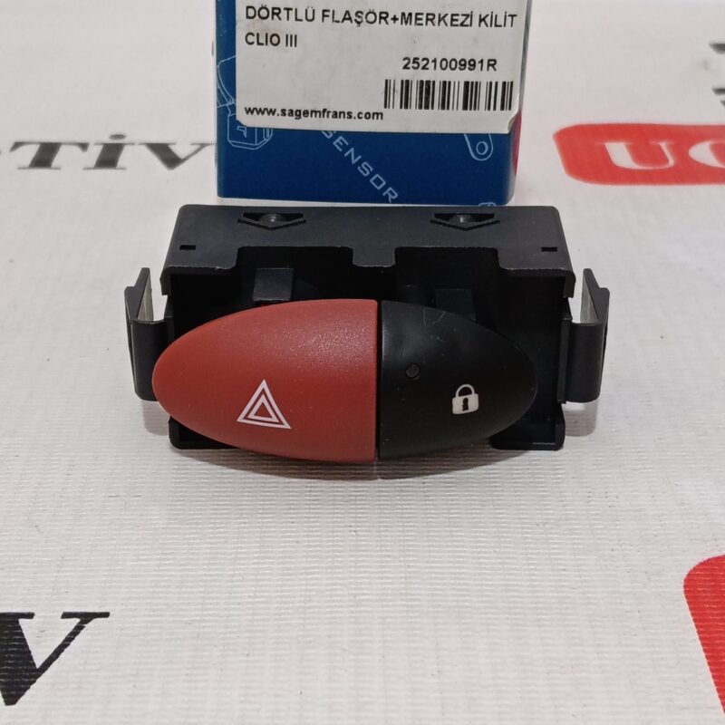 Merkezi Kilit ve Dörtlü Düğmesi - Renault Clio 3 Master 3  252100991R